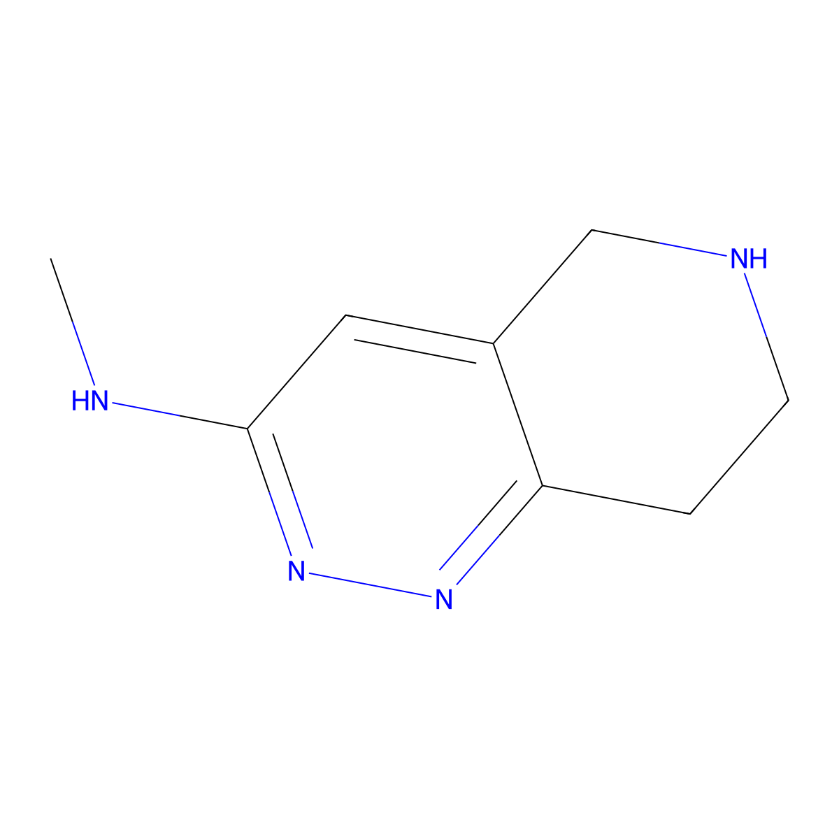 N-methyl-5H,6H,7H,8H-pyrido[4,3-c]pyridazin-3-amine molecular structure, CAS 1315367-59-9
