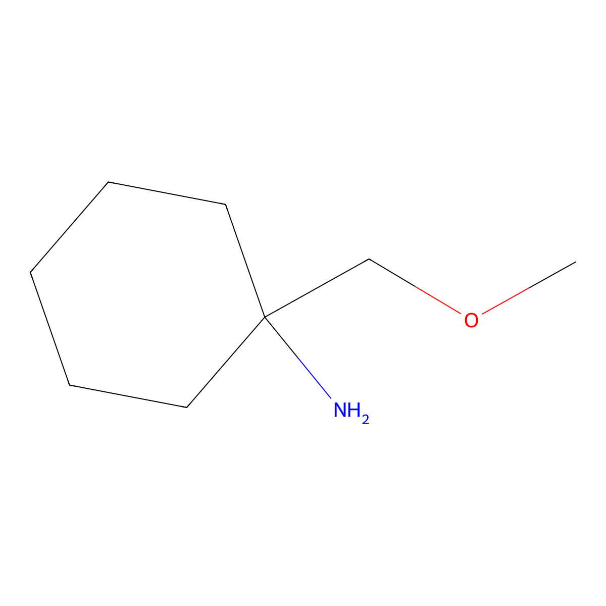 1-(Methoxymethyl)cyclohexan-1-amine molecular structure, CAS 1315367-64-6