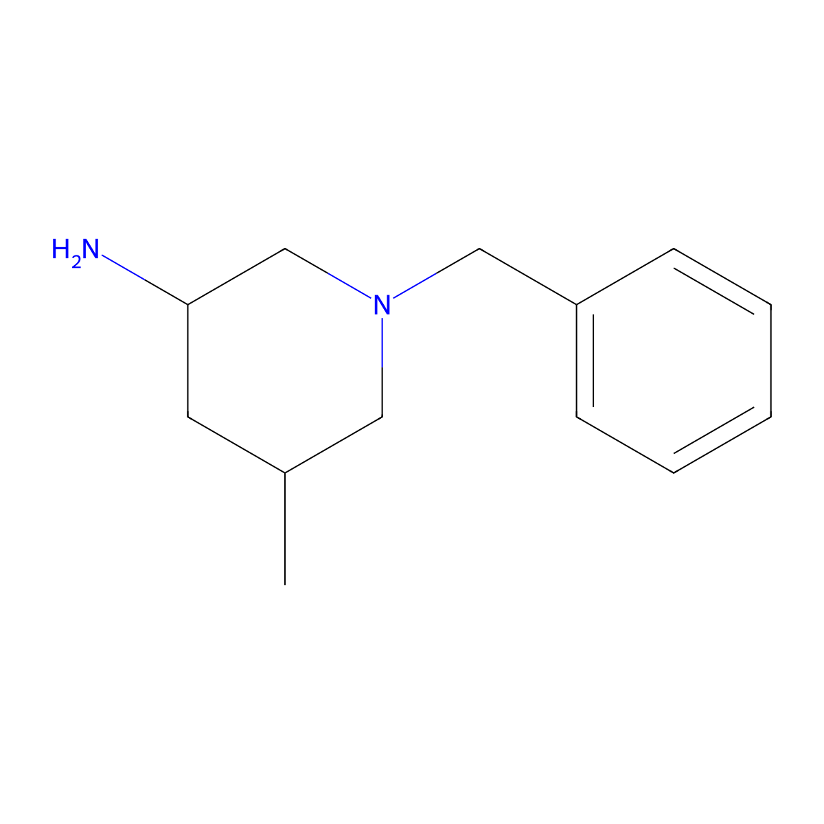 3-Piperidinamine, 5-methyl-1-(phenylmethyl)- molecular structure, CAS 1315367-65-7