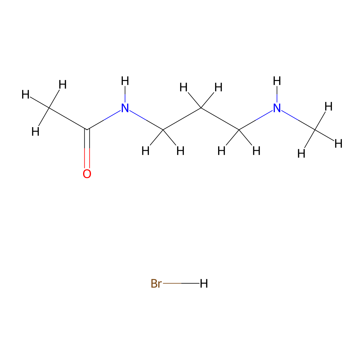 N-[3-(methylamino)propyl]acetamide hydrobromide molecular structure, CAS 1315367-78-2
