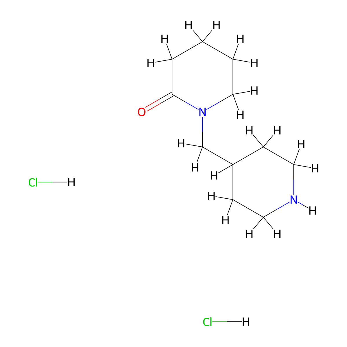 1-(Piperidin-4-ylmethyl)piperidin-2-one dihydrochloride molecular structure, CAS 1315367-83-9