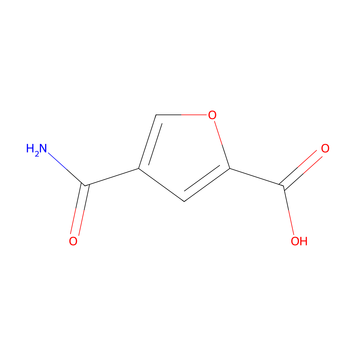 4-Carbamoylfuran-2-carboxylic acid molecular structure, CAS 1315367-95-3