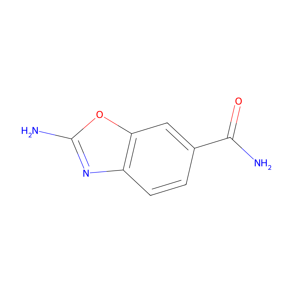 2-Amino-1,3-benzoxazole-6-carboxamide molecular structure, CAS 1315367-96-4