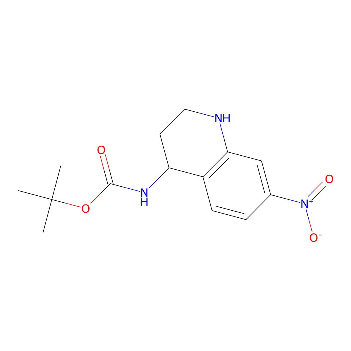tert-butyl N-(7-nitro-1,2,3,4-tetrahydroquinolin-4-yl)carbamate molecular structure, CAS 1315367-97-5