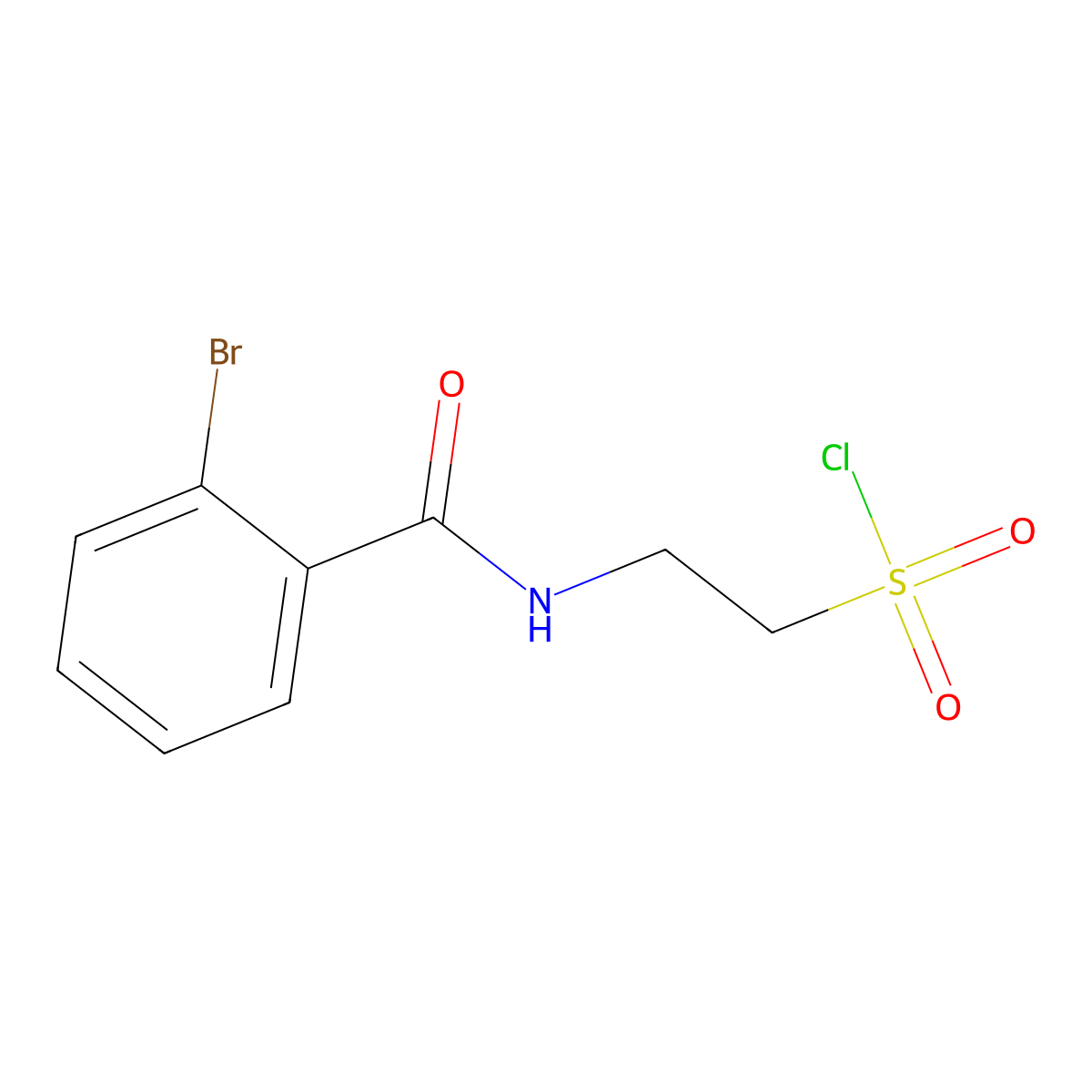 2-[(2-Bromophenyl)formamido]ethane-1-sulfonyl chloride molecular structure, CAS 1315367-99-7