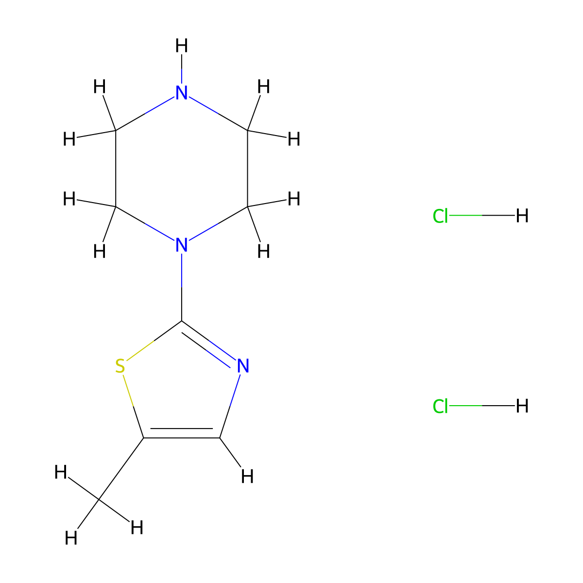 1-(5-Methyl-1,3-thiazol-2-yl)piperazine dihydrochloride molecular structure, CAS 1315368-08-1