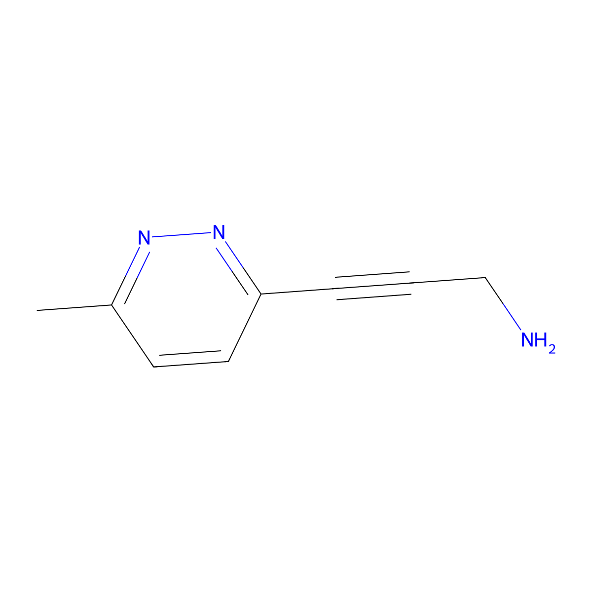 3-(6-Methylpyridazin-3-yl)prop-2-yn-1-amine molecular structure, CAS 1315368-13-8