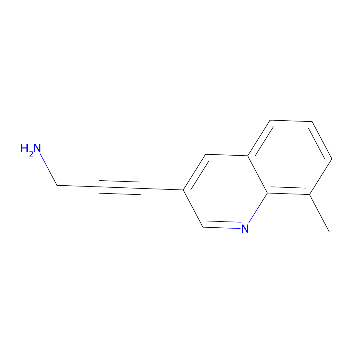 3-(8-Methylquinolin-3-yl)prop-2-yn-1-amine molecular structure, CAS 1315368-14-9