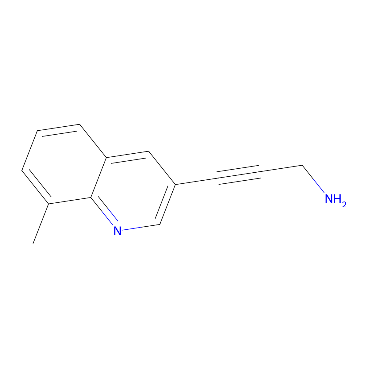 3-(8-Methylquinolin-3-yl)prop-2-yn-1-amine molecular structure, CAS 1315368-14-9