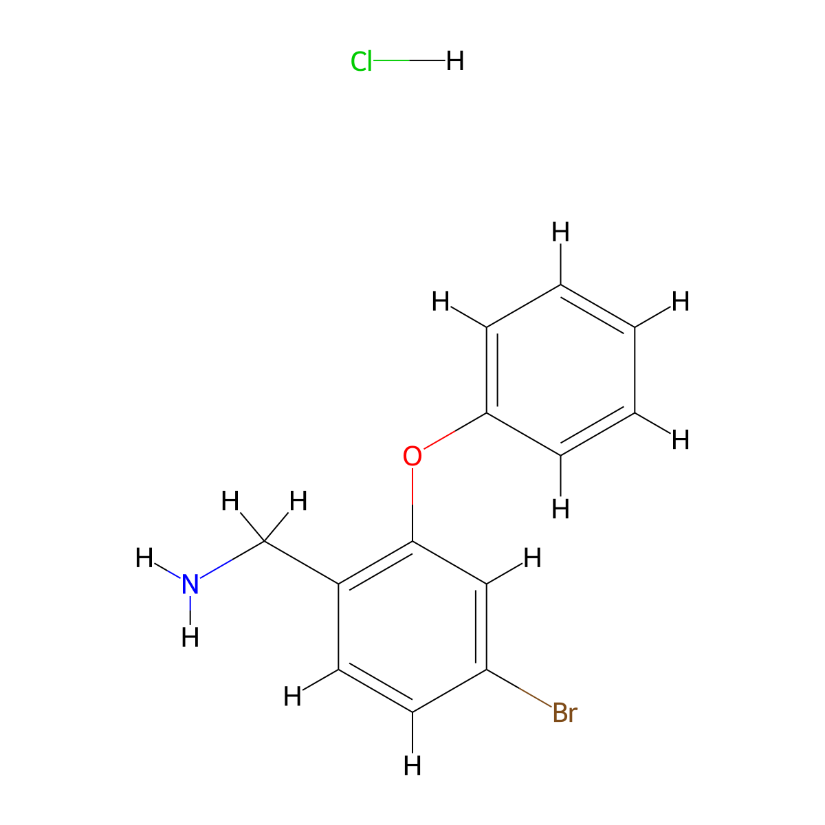 (4-Bromo-2-phenoxyphenyl)methanamine hydrochloride molecular structure, CAS 1315368-16-1