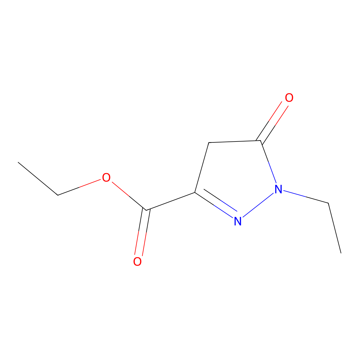 ethyl 1-ethyl-5-oxo-4,5-dihydro-1H-pyrazole-3-carboxylate molecular structure, CAS 1315368-17-2