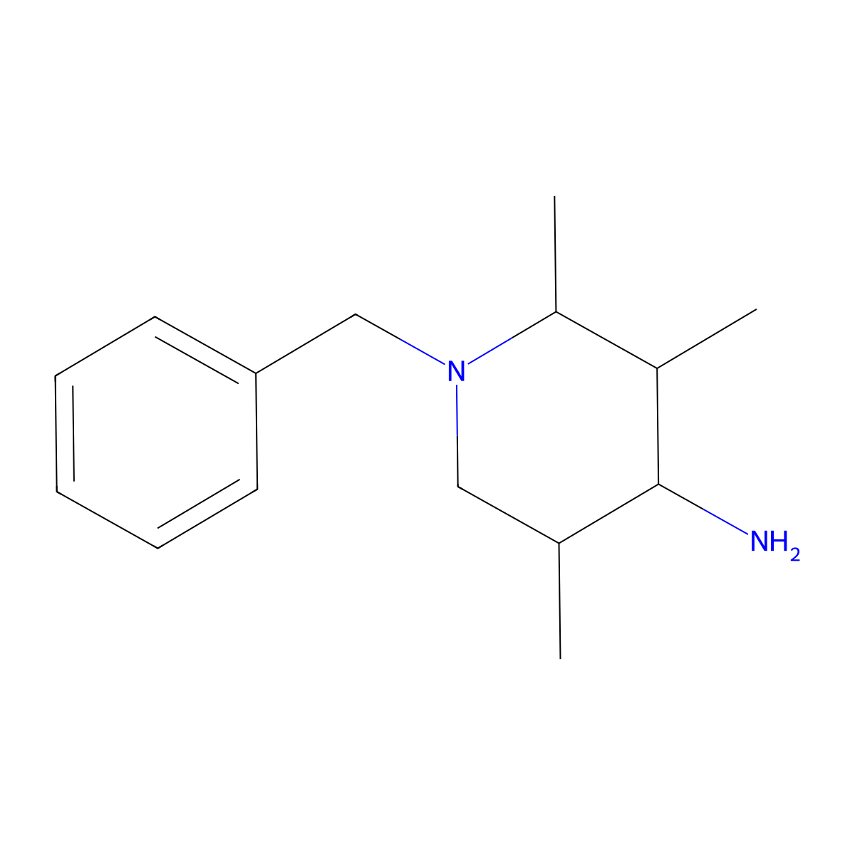 1-Benzyl-2,3,5-trimethylpiperidin-4-amine molecular structure, CAS 1315368-22-9