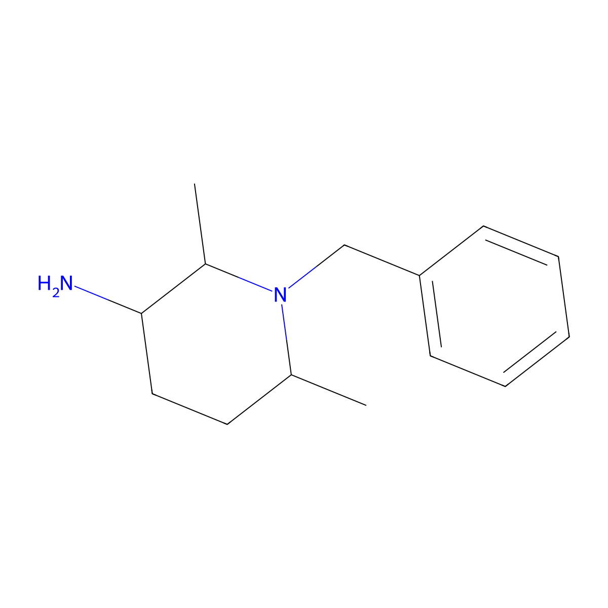 1-Benzyl-2,6-dimethylpiperidin-3-amine molecular structure, CAS 1315368-28-5