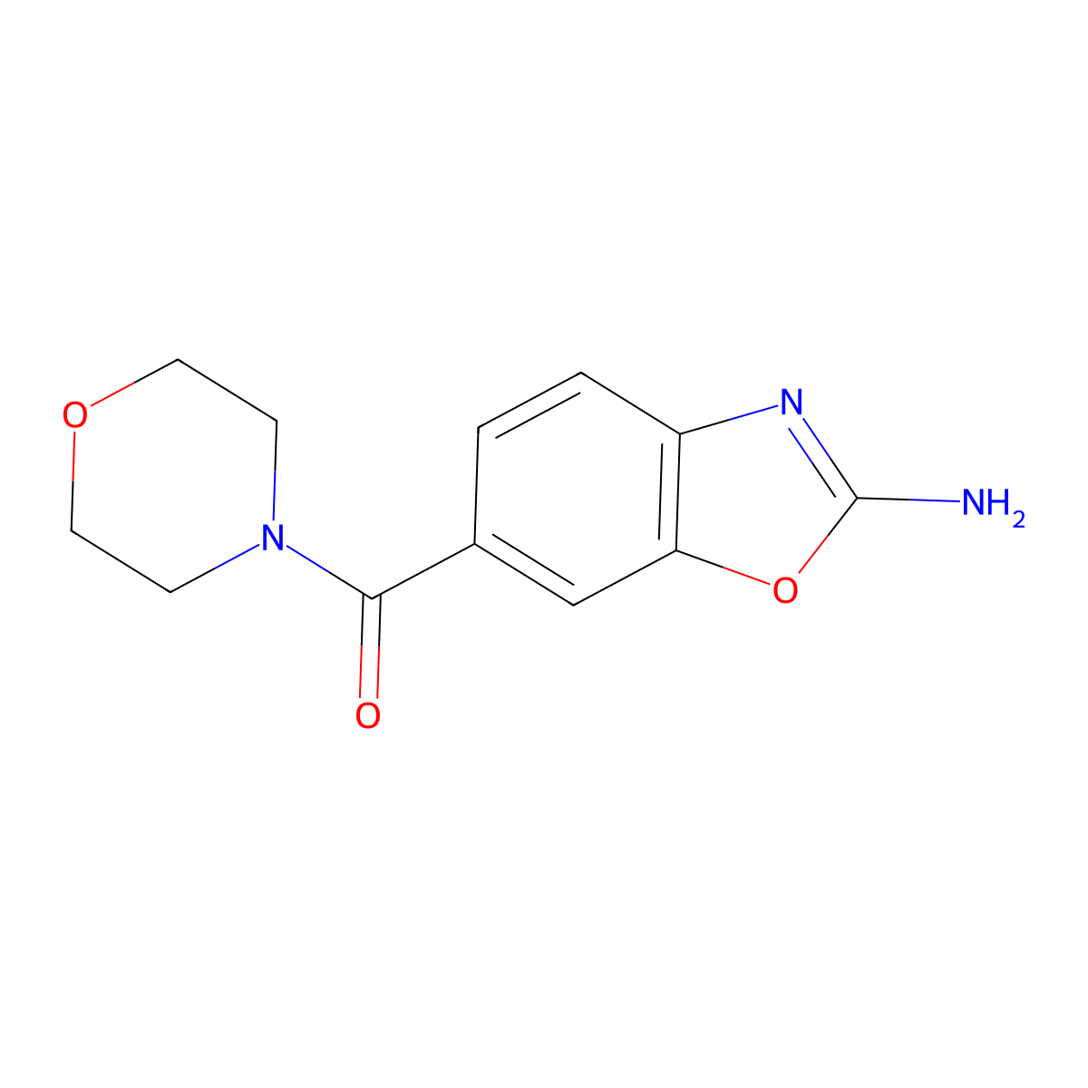 (2-Aminobenzo[d]oxazol-6-yl)(morpholino)methanone molecular structure, CAS 1315368-34-3