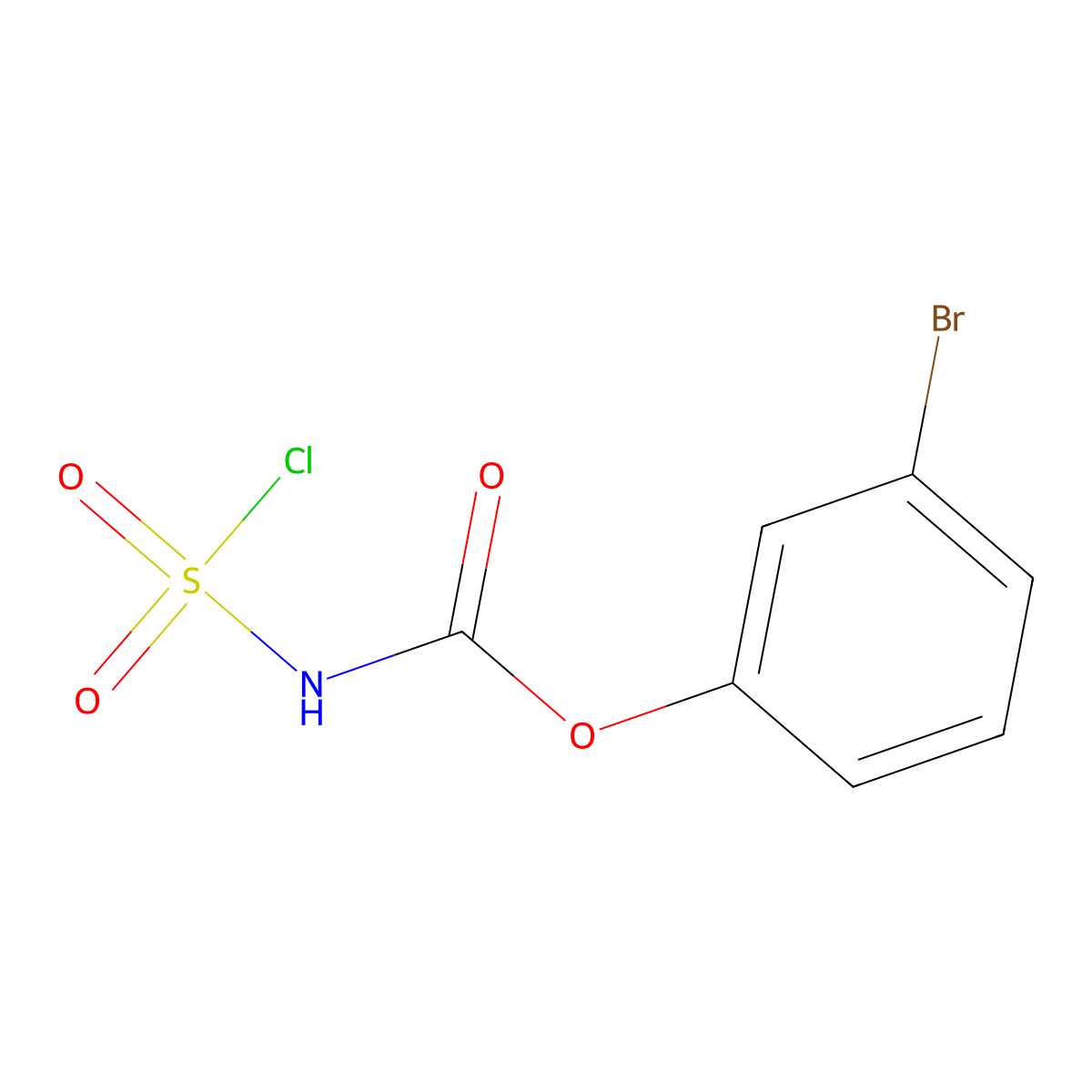 3-bromophenyl N-(chlorosulfonyl)carbamate molecular structure, CAS 1315368-53-6