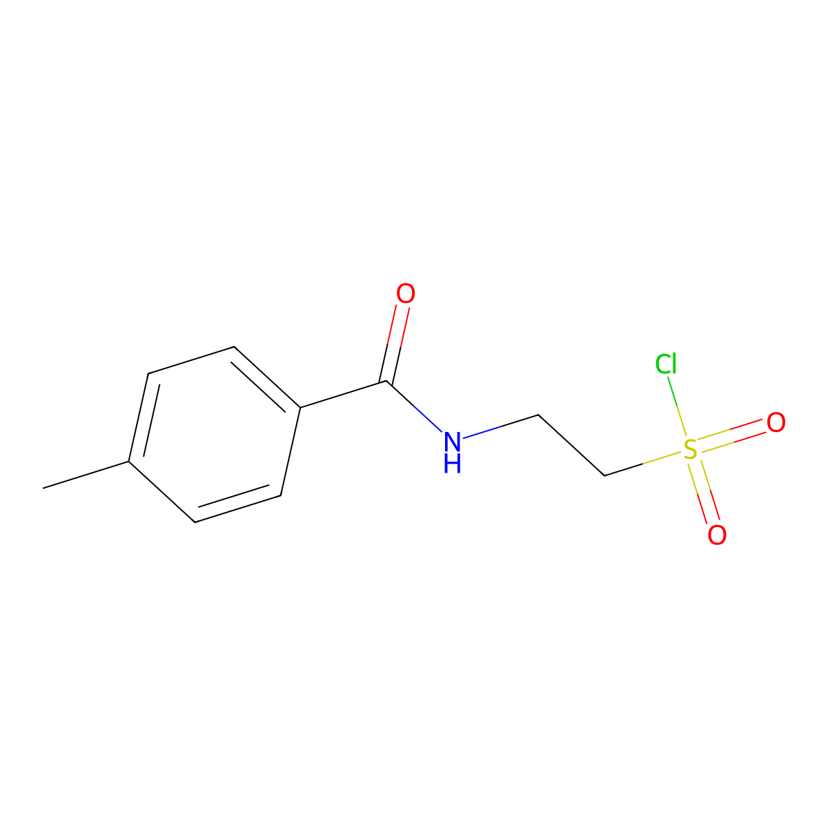 2-[(4-Methylphenyl)formamido]ethane-1-sulfonyl chloride molecular structure, CAS 1315368-55-8