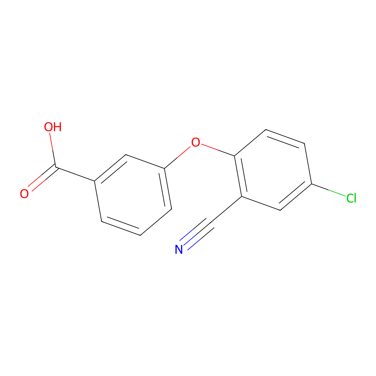 3-(4-Chloro-2-cyanophenoxy)benzoic acid molecular structure, CAS 1315368-61-6