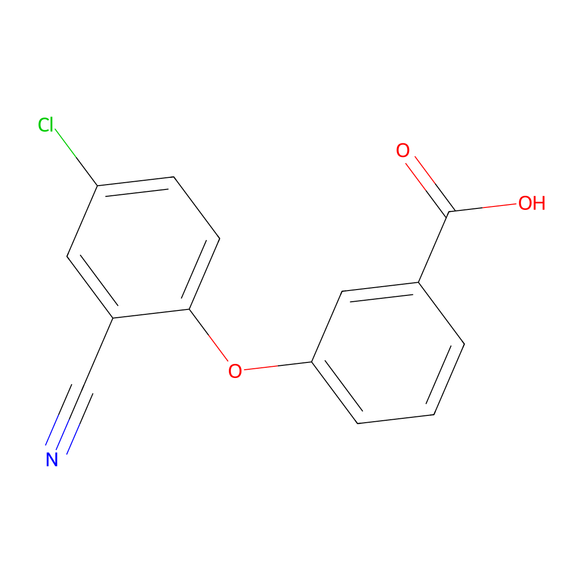 3-(4-Chloro-2-cyanophenoxy)benzoic acid molecular structure, CAS 1315368-61-6