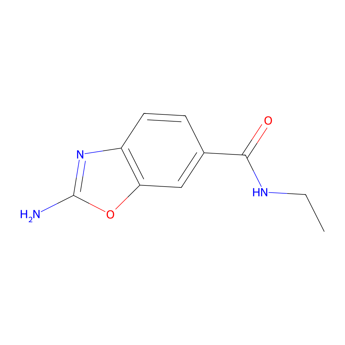 2-amino-N-ethyl-1,3-benzoxazole-6-carboxamide molecular structure, CAS 1315368-83-2