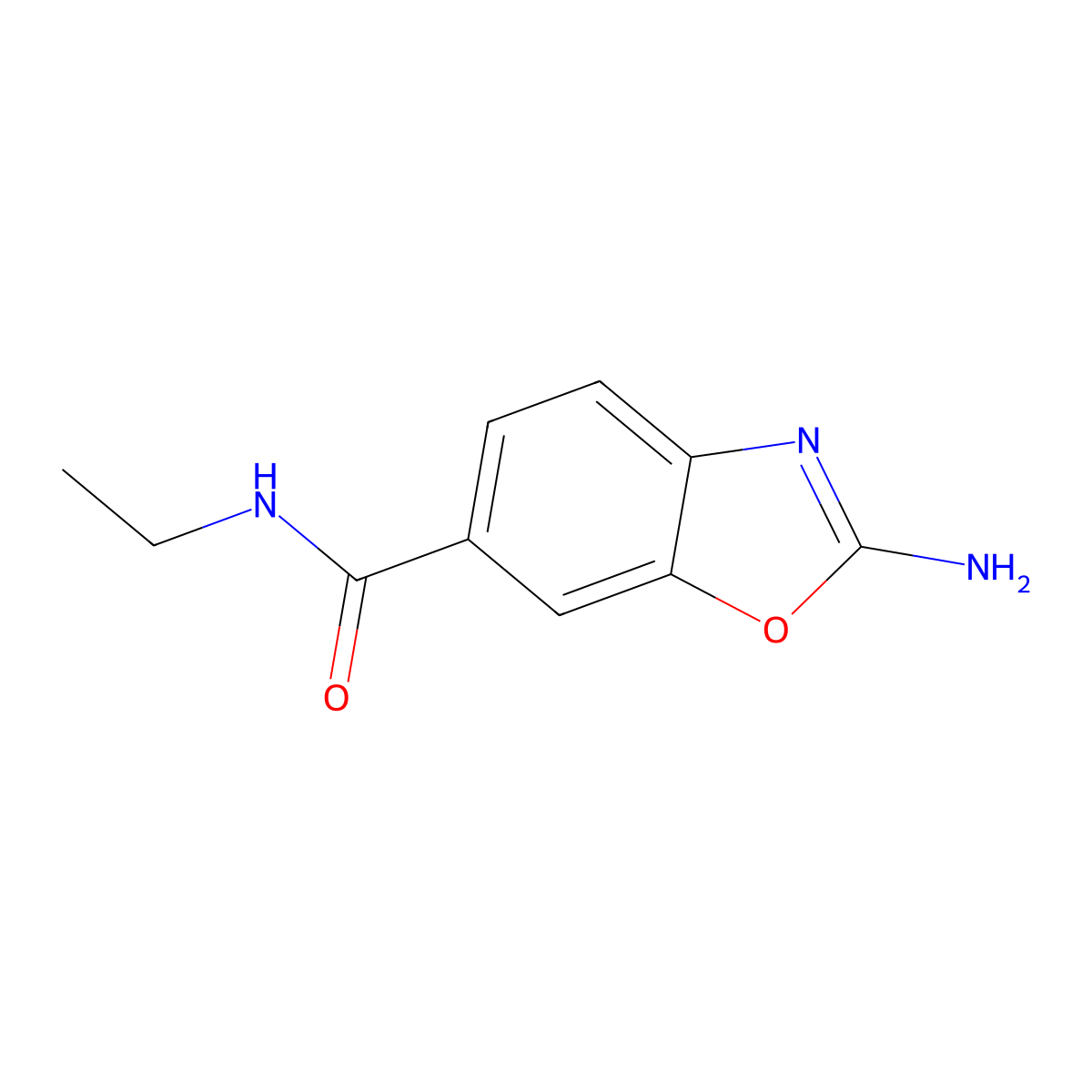 2-amino-N-ethyl-1,3-benzoxazole-6-carboxamide molecular structure, CAS 1315368-83-2