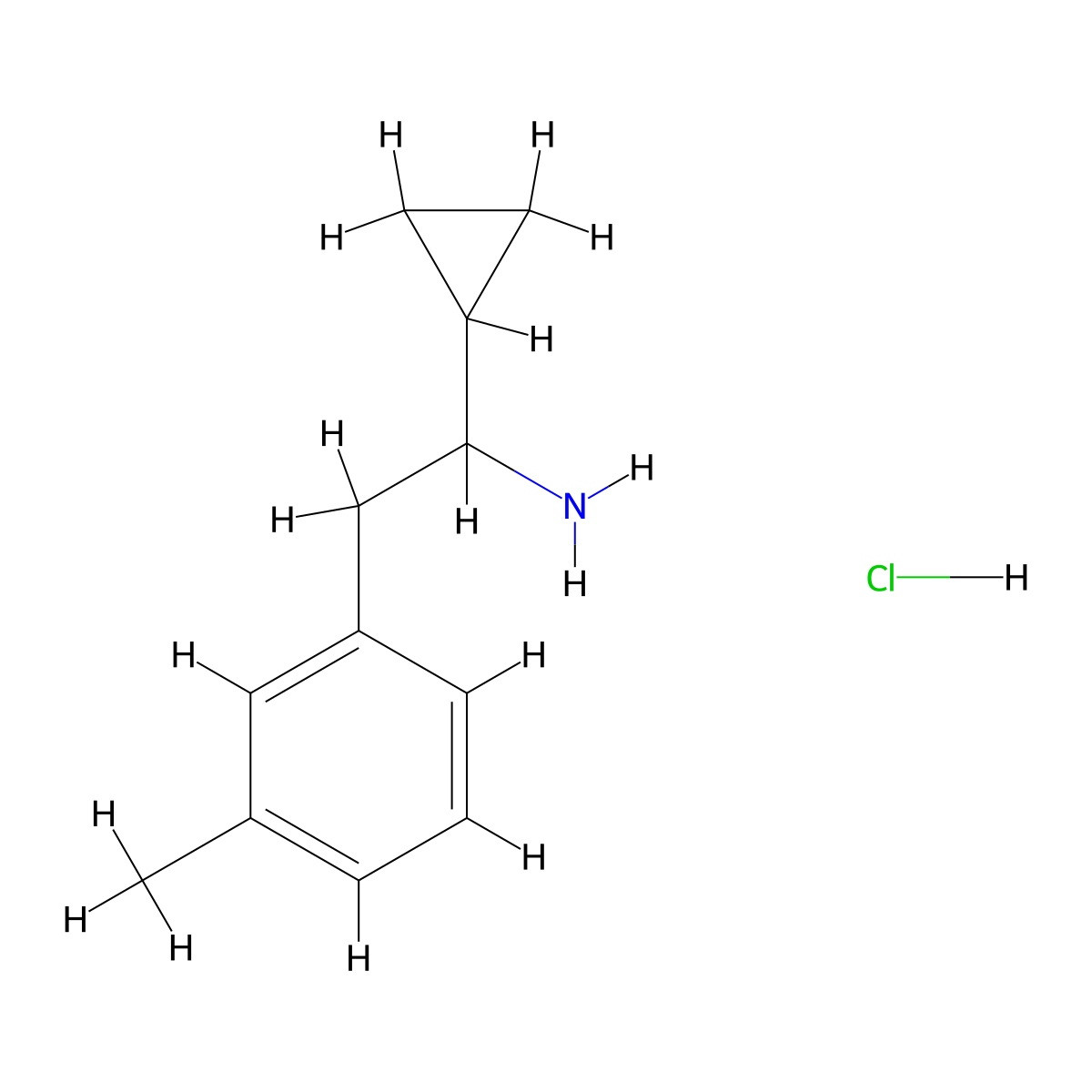 1-Cyclopropyl-2-(3-methylphenyl)ethan-1-amine hydrochloride molecular structure, CAS 1315368-86-5