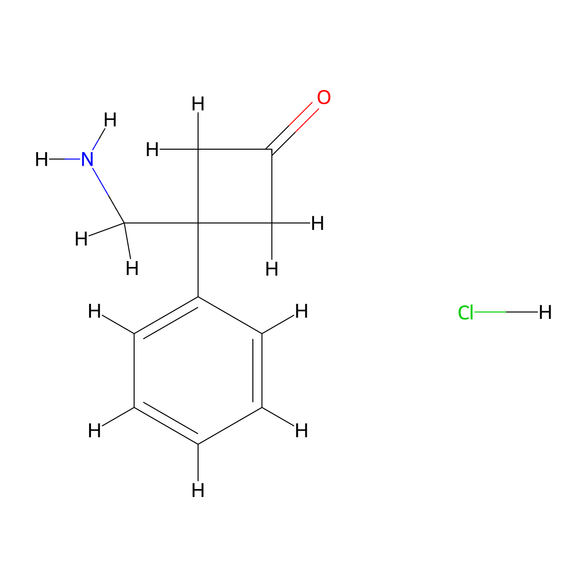 3-(Aminomethyl)-3-phenylcyclobutan-1-one hydrochloride molecular structure, CAS 1315368-94-5