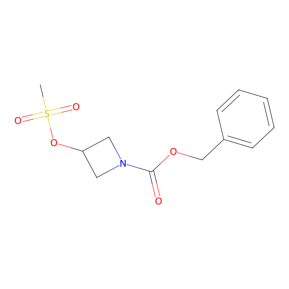Benzyl 3-(methanesulfonyloxy)azetidine-1-carboxylate molecular structure, CAS 1315368-95-6