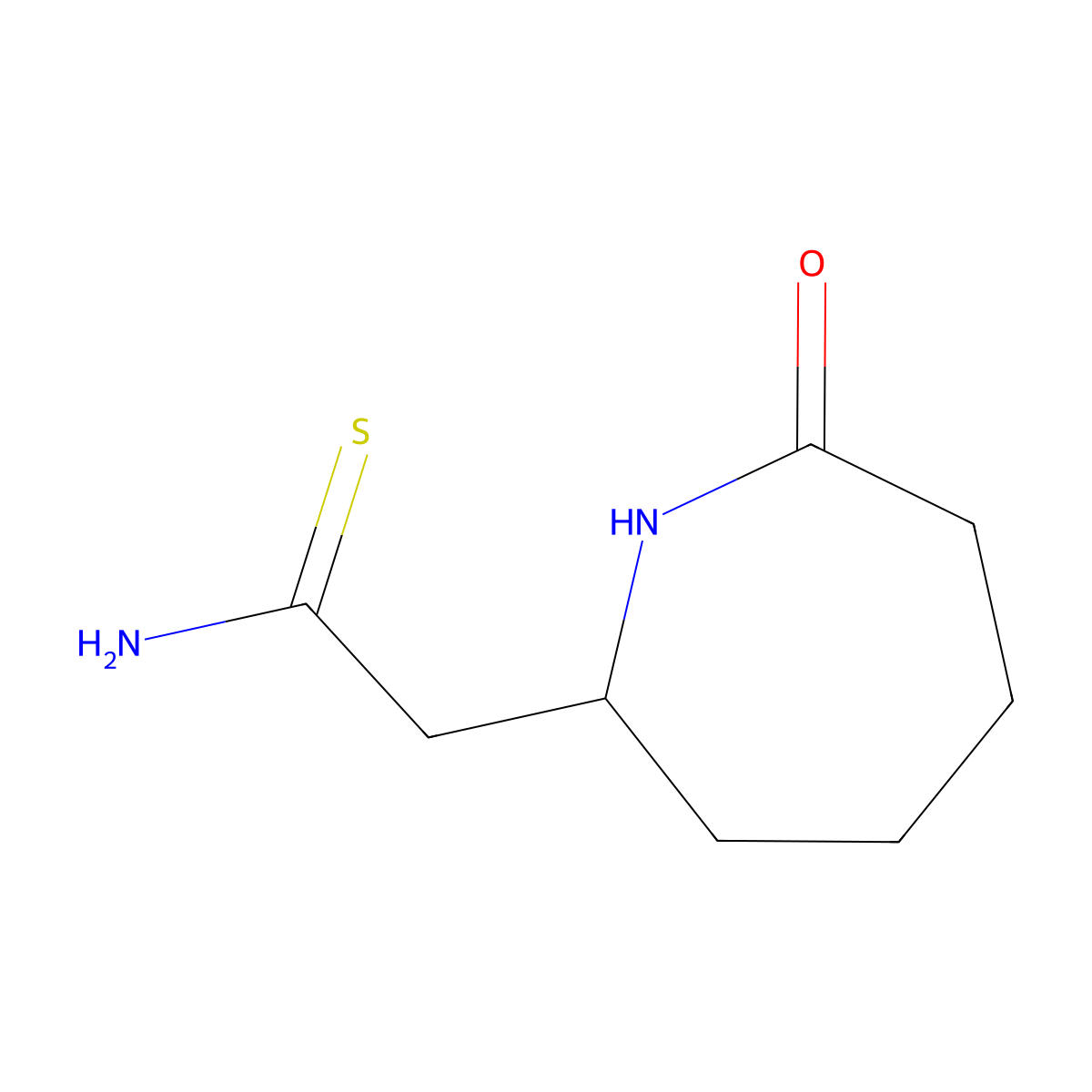 2-(7-Oxoazepan-2-yl)ethanethioamide molecular structure, CAS 1315369-02-8