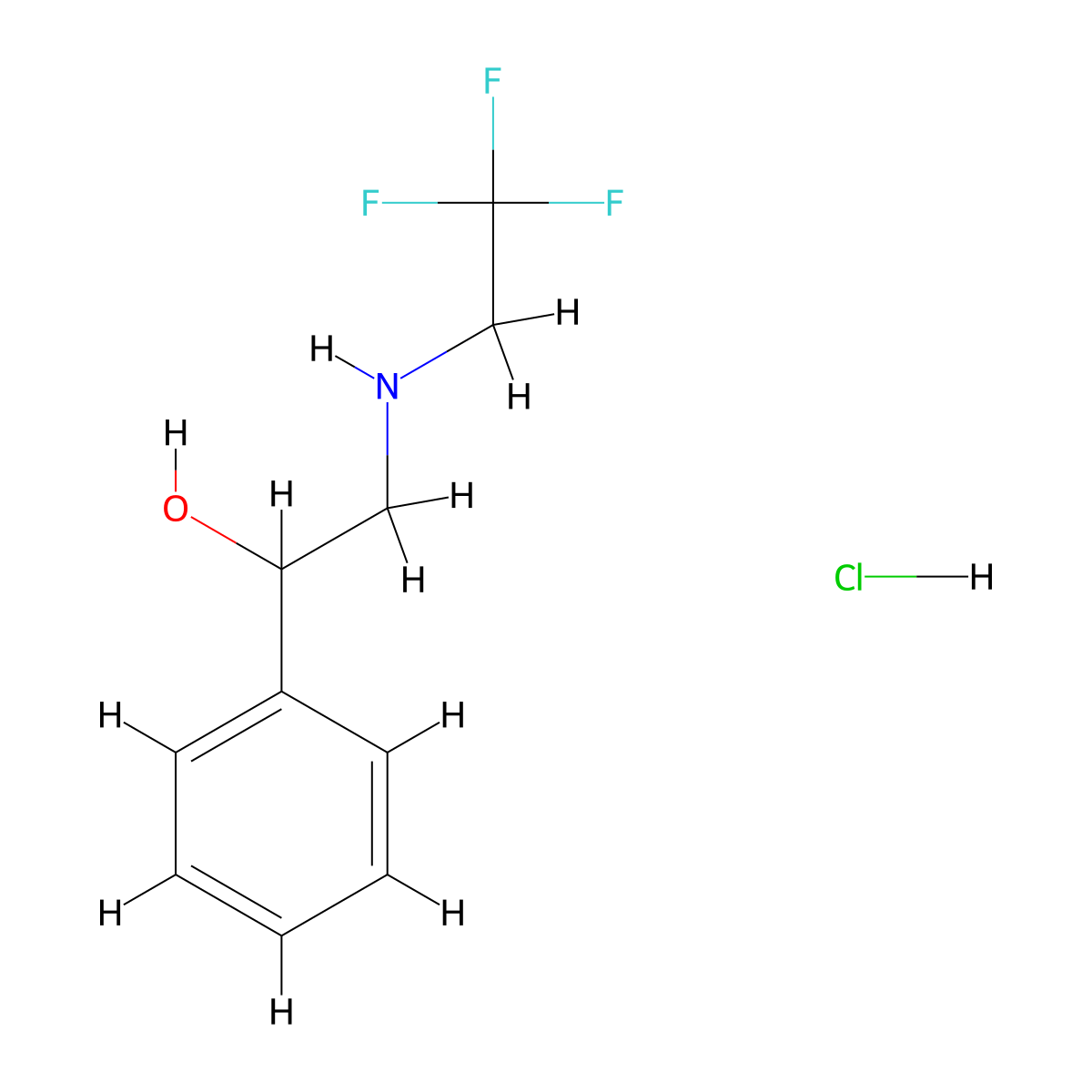 1-Phenyl-2-[(2,2,2-trifluoroethyl)amino]ethan-1-ol hydrochloride molecular structure, CAS 1315369-07-3