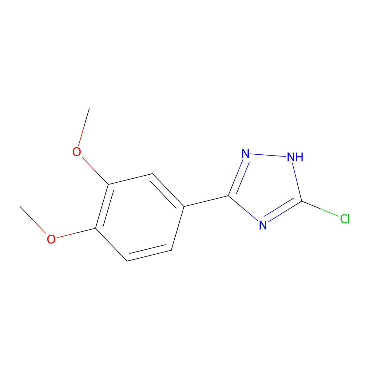 5-chloro-3-(3,4-dimethoxyphenyl)-1H-1,2,4-triazole molecular structure, CAS 1315370-99-0