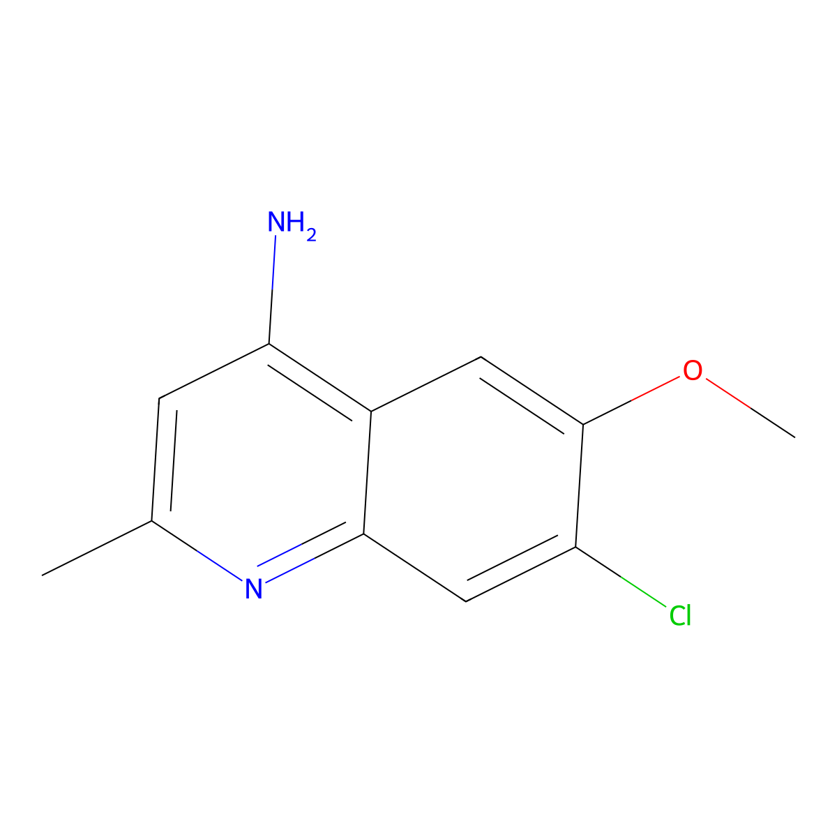 7-Chloro-6-methoxy-2-methylquinolin-4-amine molecular structure, CAS 1315373-05-7