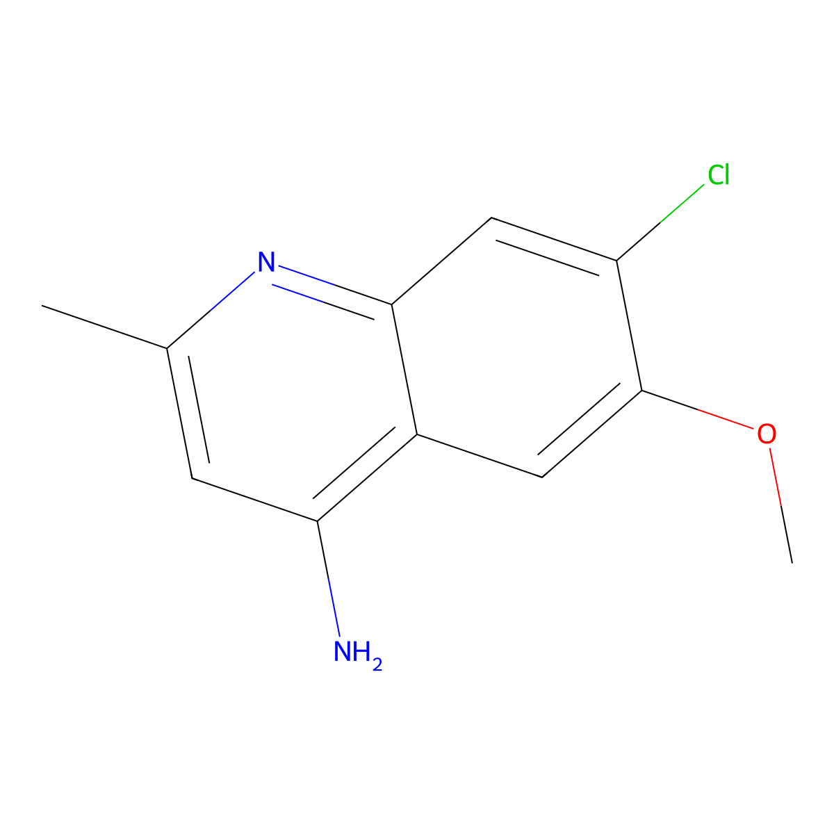 7-Chloro-6-methoxy-2-methylquinolin-4-amine molecular structure, CAS 1315373-05-7