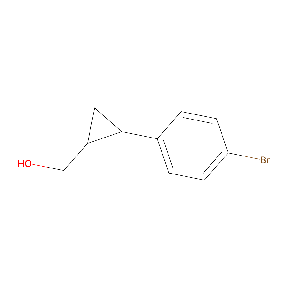 (2-(4-Bromophenyl)cyclopropyl)methanol molecular structure, CAS 1315373-19-3