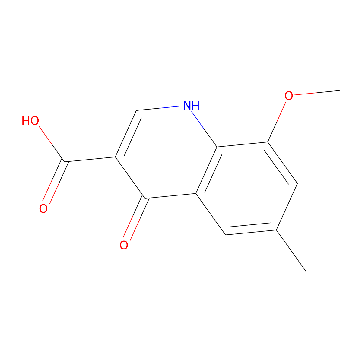 4-Hydroxy-8-methoxy-6-methylquinoline-3-carboxylic acid molecular structure, CAS 1315373-21-7