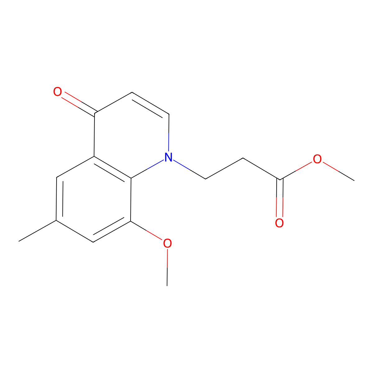 Methyl 3-(8-methoxy-6-methyl-4-oxoquinolin-1(4H)-yl)propanoate molecular structure, CAS 1315373-79-5