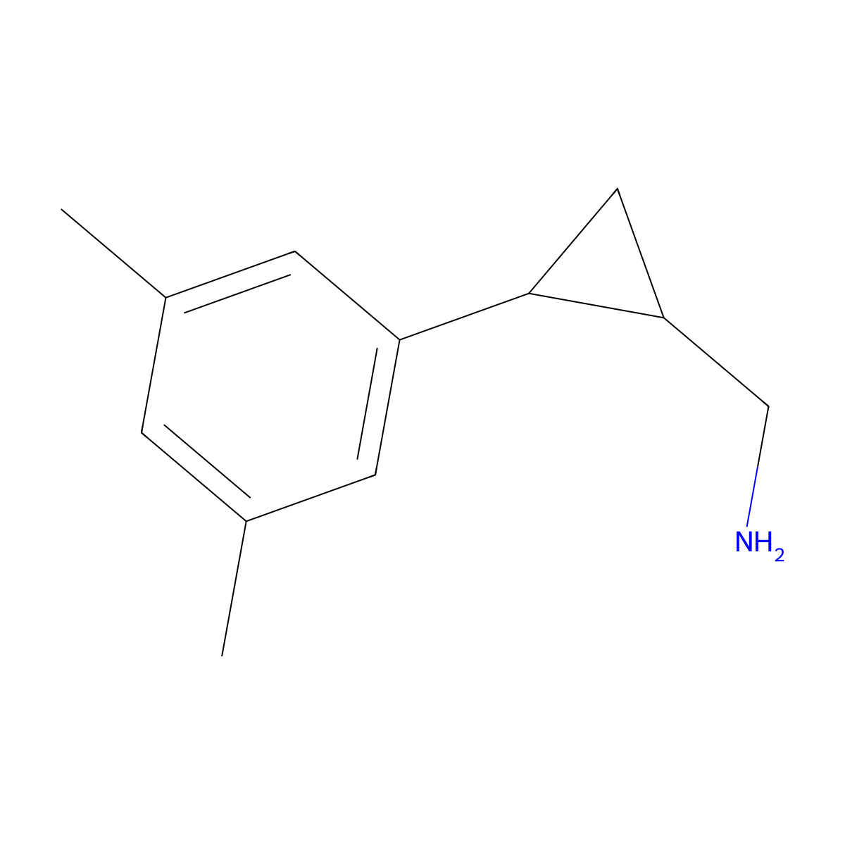 [2-(3,5-Dimethylphenyl)cyclopropyl]methanamine molecular structure, CAS 1315374-10-7
