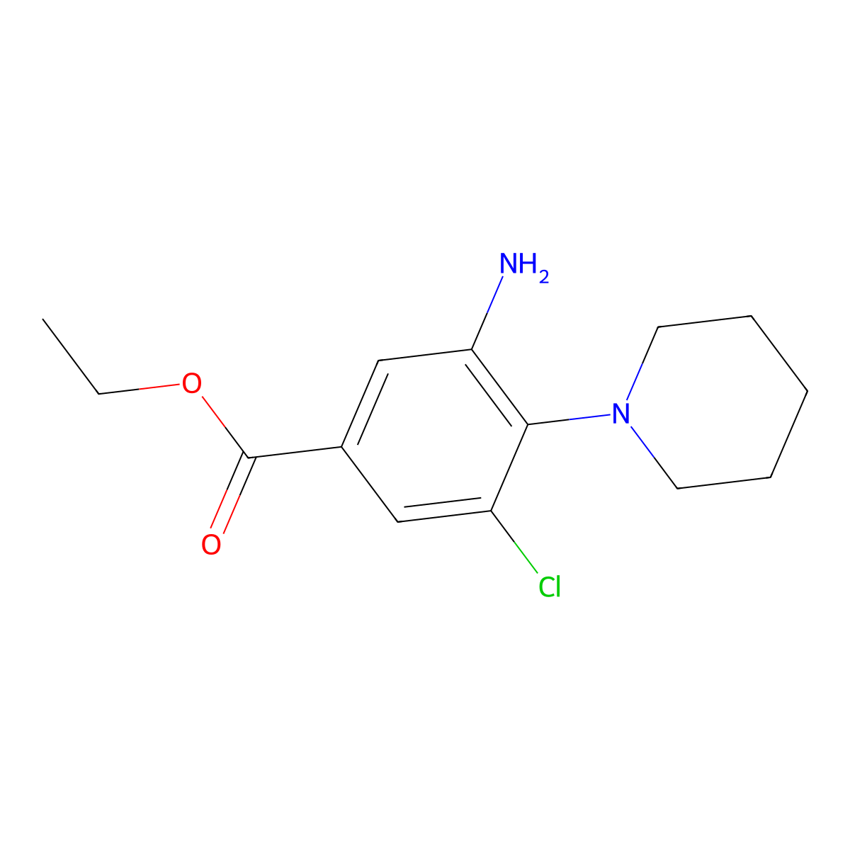 Ethyl 3-Amino-5-chloro-4-(1-piperidinyl)benzoate molecular structure, CAS 1315374-29-8