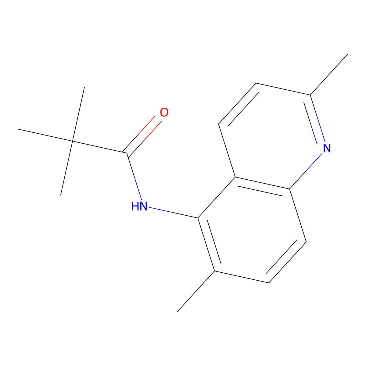 N-(2,6-dimethyl-5-quinolinyl)-2,2-dimethylpropanamide molecular structure, CAS 1315375-44-0