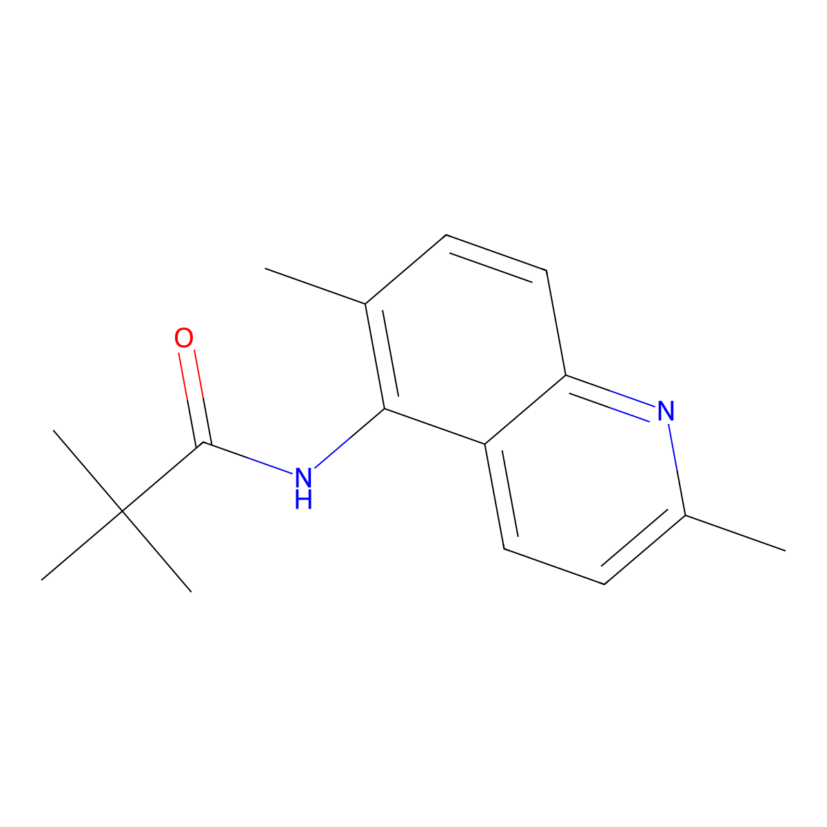 N-(2,6-dimethyl-5-quinolinyl)-2,2-dimethylpropanamide molecular structure, CAS 1315375-44-0
