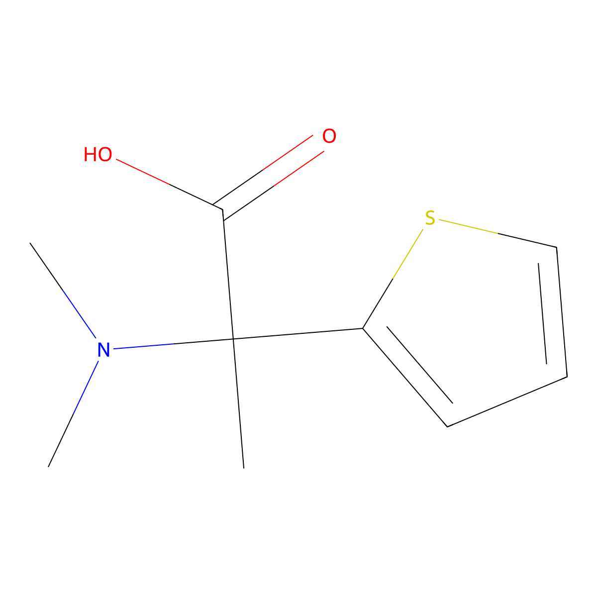 2-(Dimethylamino)-2-(thiophen-2-yl)propanoic acid molecular structure, CAS 1315375-69-9