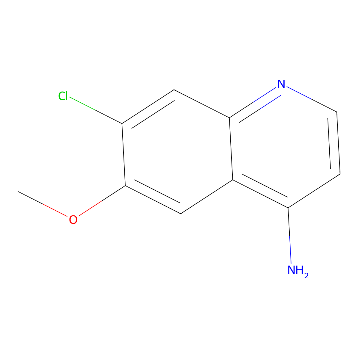7-Chloro-6-methoxyquinolin-4-amine molecular structure, CAS 1315376-28-3