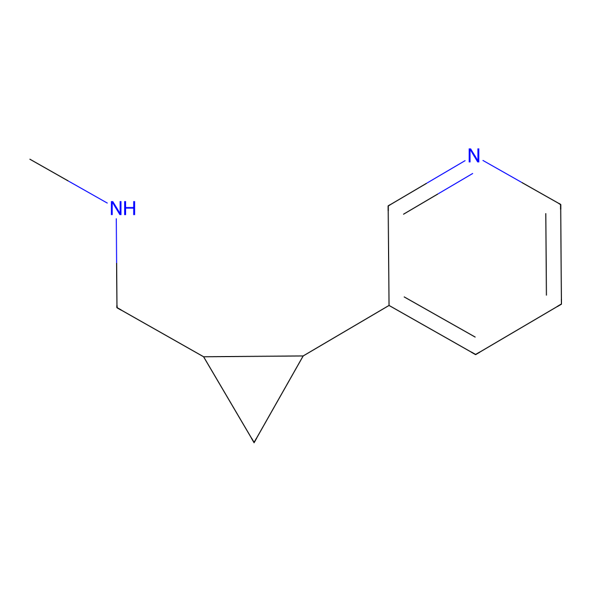 N-Methyl-1-(2-(pyridin-3-yl)cyclopropyl)methanamine molecular structure, CAS 1315376-63-6