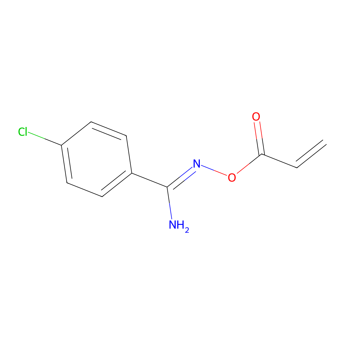 [Amino(4-chlorophenyl)methylidene]amino prop-2-enoate molecular structure, CAS 1315376-72-7