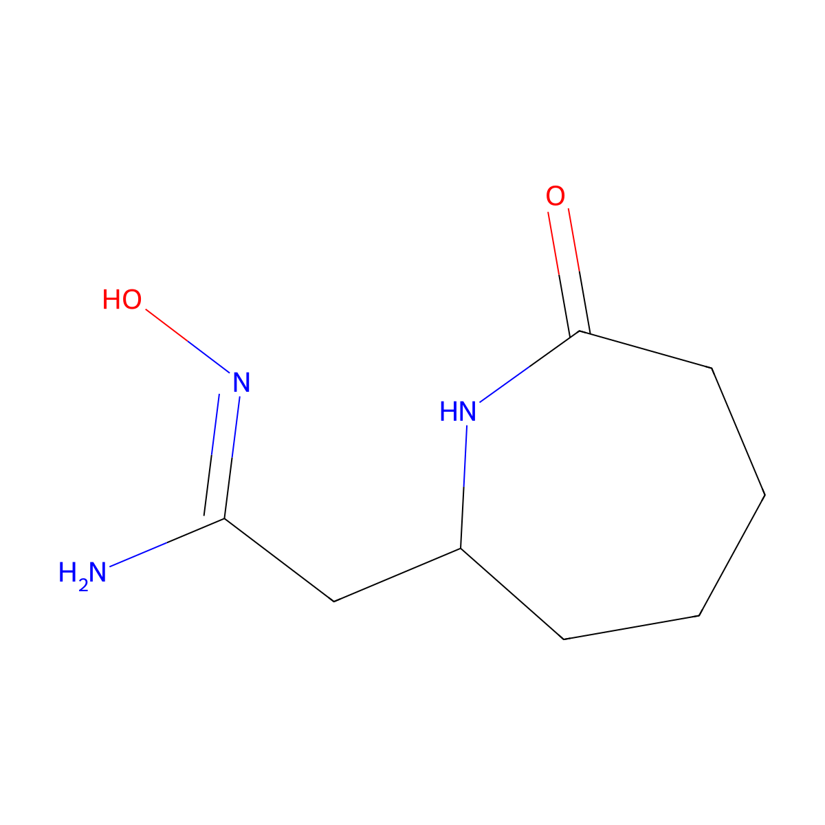 N'-hydroxy-2-(7-oxoazepan-2-yl)ethanimidamide molecular structure, CAS 1315376-75-0