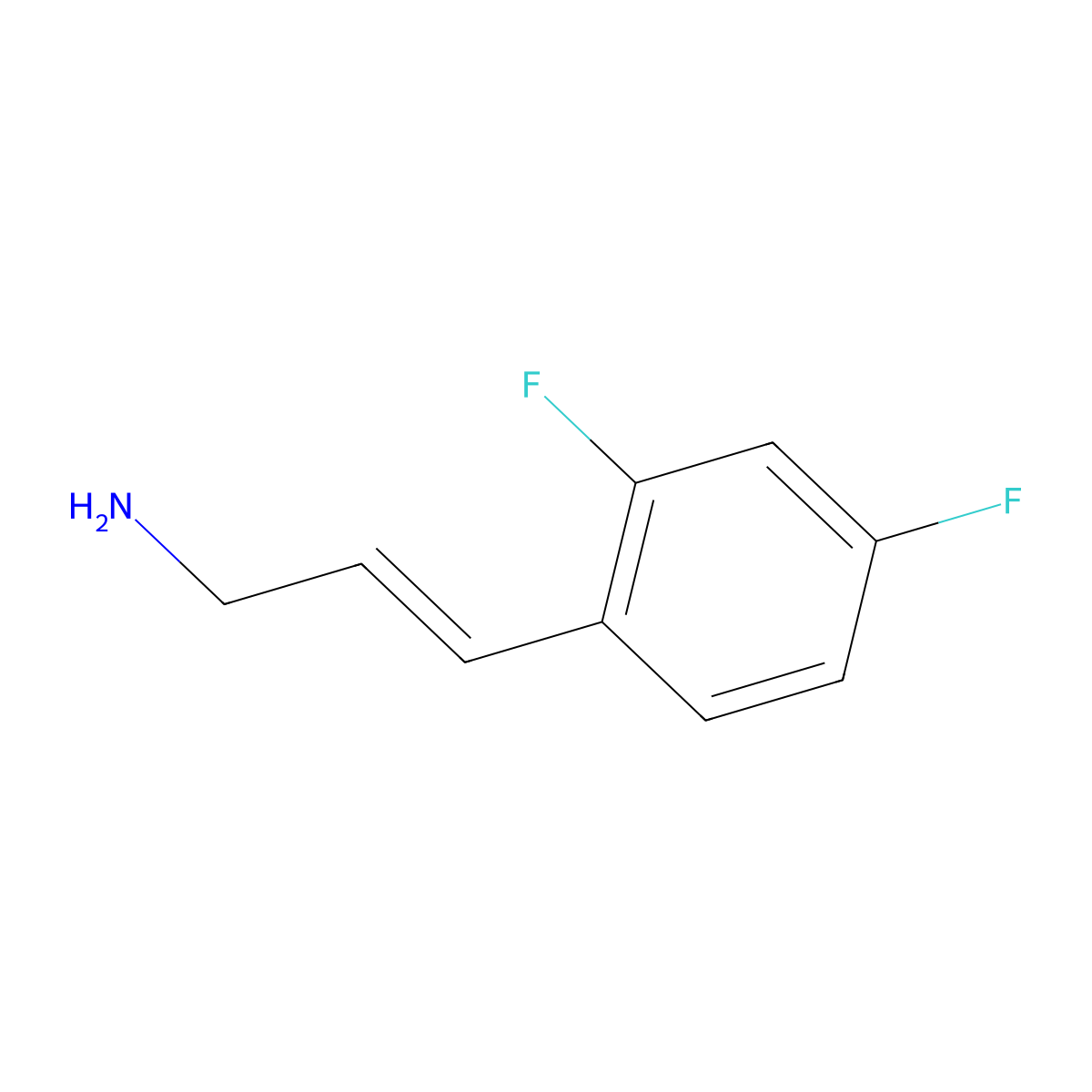 2-Propen-1-amine, 3-(2,4-difluorophenyl)- molecular structure, CAS 1315377-66-2