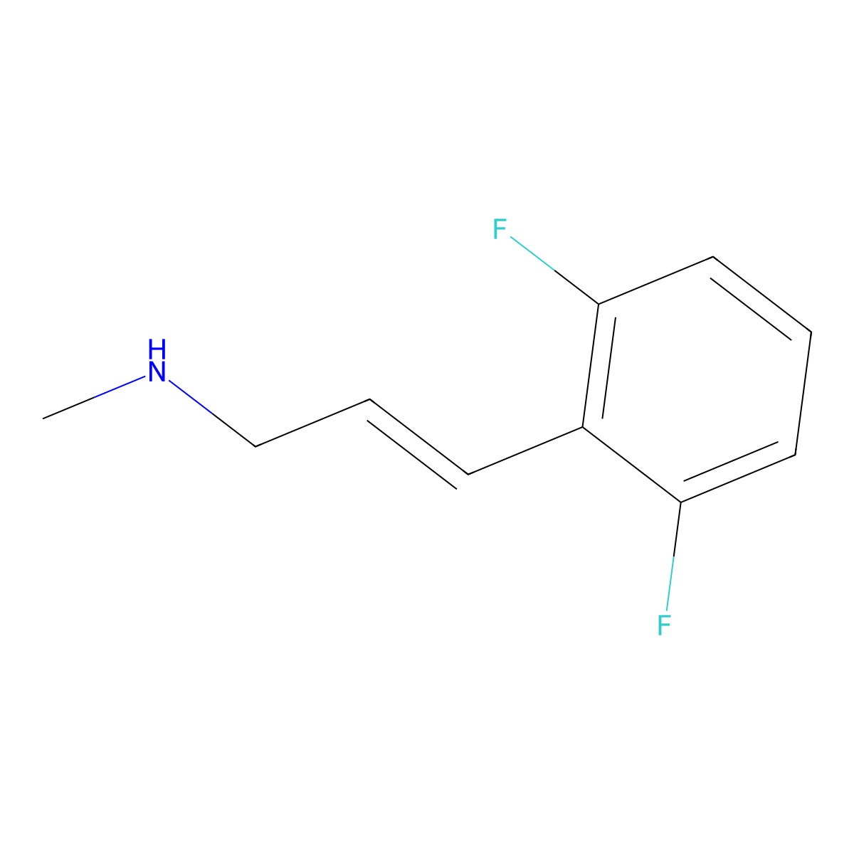 3-(2,6-Difluorophenyl)-N-methylprop-2-en-1-amine molecular structure, CAS 1315377-67-3