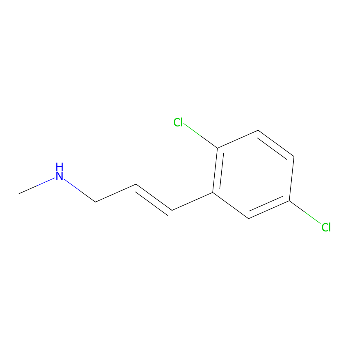 3-(2,5-Dichlorophenyl)-N-methylprop-2-en-1-amine molecular structure, CAS 1315378-02-9