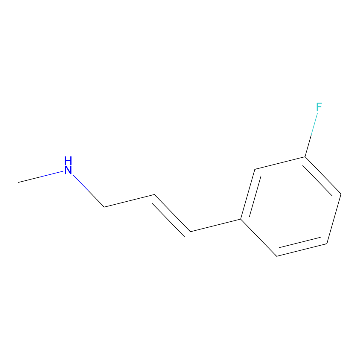3-(3-Fluorophenyl)-N-methylprop-2-en-1-amine molecular structure, CAS 1315378-27-8