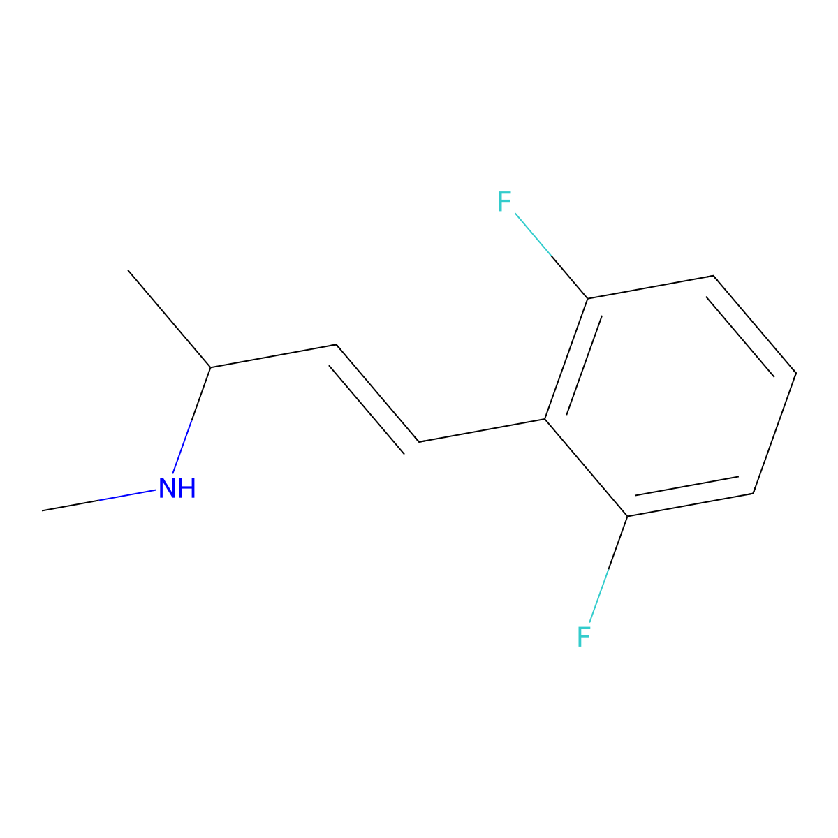 4-(2,6-Difluorophenyl)-N-methylbut-3-en-2-amine molecular structure, CAS 1315378-50-7