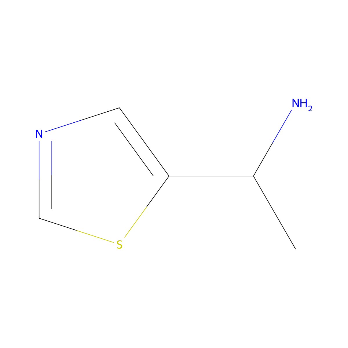 (1R)-1-(1,3-thiazol-5-yl)ethan-1-amine molecular structure, CAS 1315378-59-6